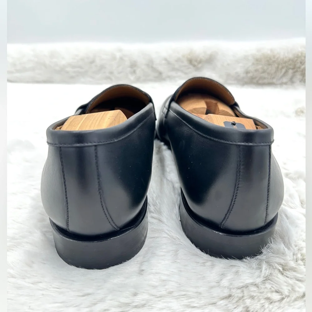 Morjas Ivy Loafers in‎ Black Leather NEW size 13 US 13.5